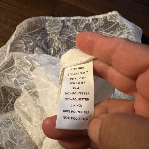 NWT MANIJU Ivory Mini Dress Size Large - Picture 5 of 6